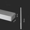 Oprawa V-TAC LED linear SAMSUNG CHIP 40W do łączenia zwieszana szara 120cm VT-7-40-S-N 6500K 3300lm 5 lat gwarancji